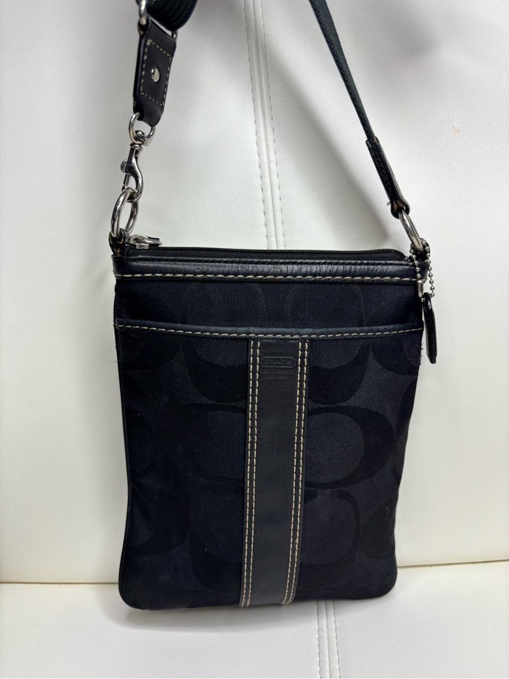 Coach Signature Jacquard Slim Swingpack Crossbody Bag